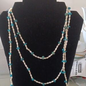 Necklaces Turqouise And Pearl